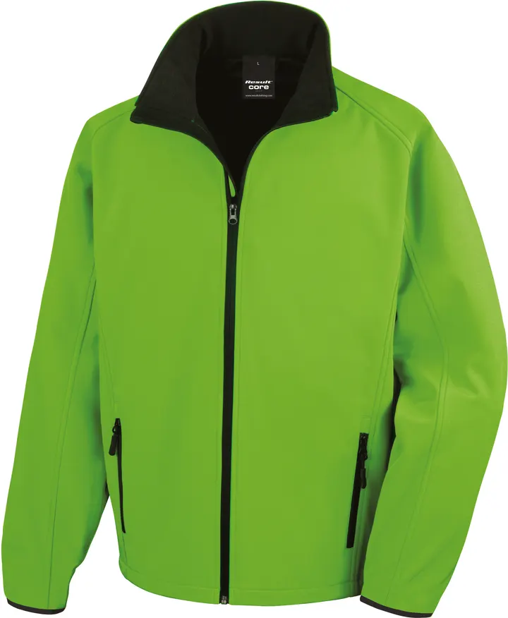 Veste Softshell Homme Printable Vivid Green / Black
