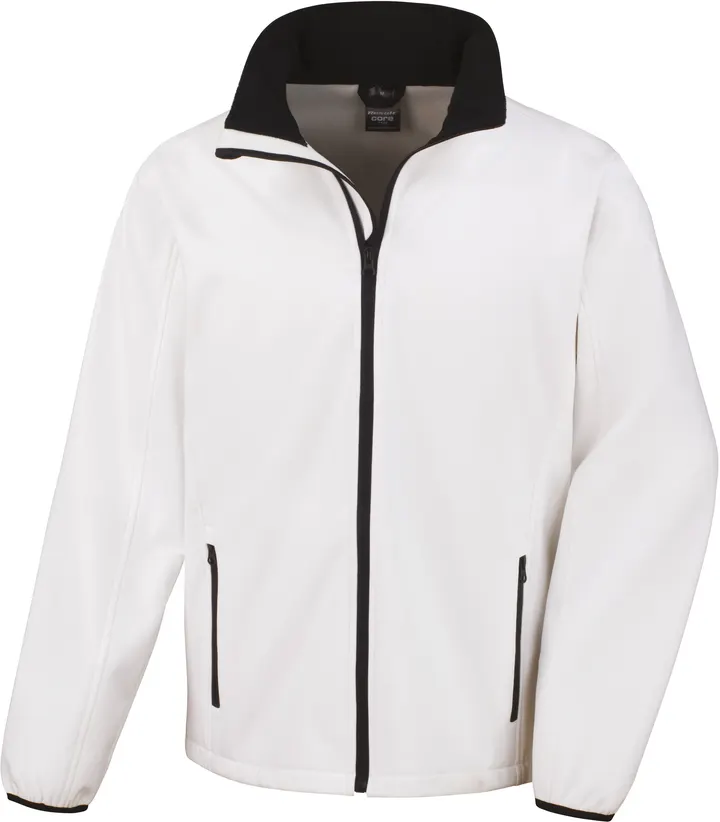 Veste Softshell Homme Printable White / Black