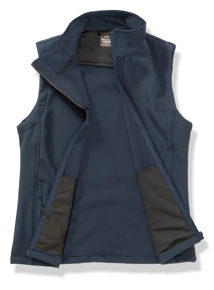 Core Ladies Printable Softshell Bodywarmer Navy/Navy