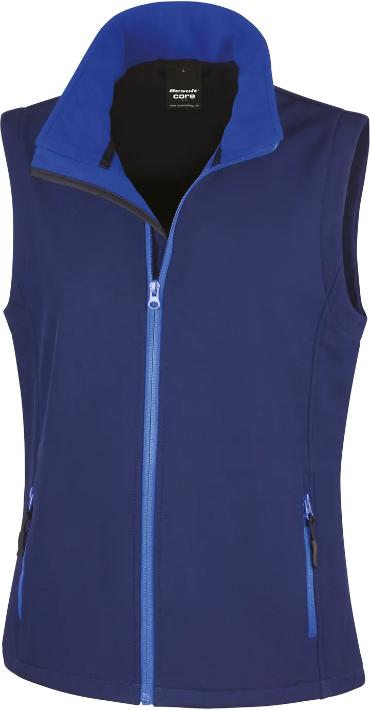 Core Ladies Printable Softshell Bodywarmer Navy / Royal