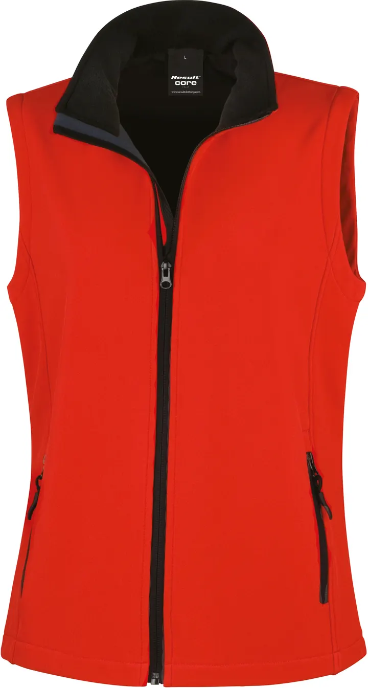 Core Ladies Printable Softshell Bodywarmer Red / Black