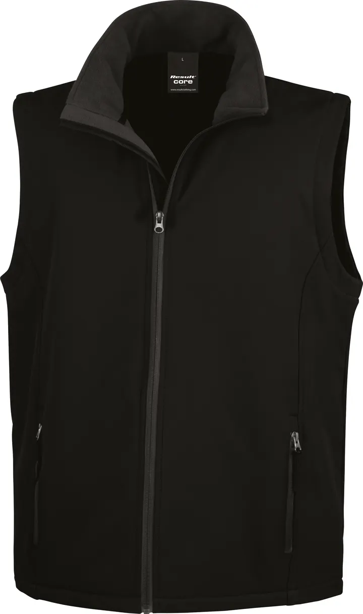 Core Printable Softshell Bodywarmer Black / Black
