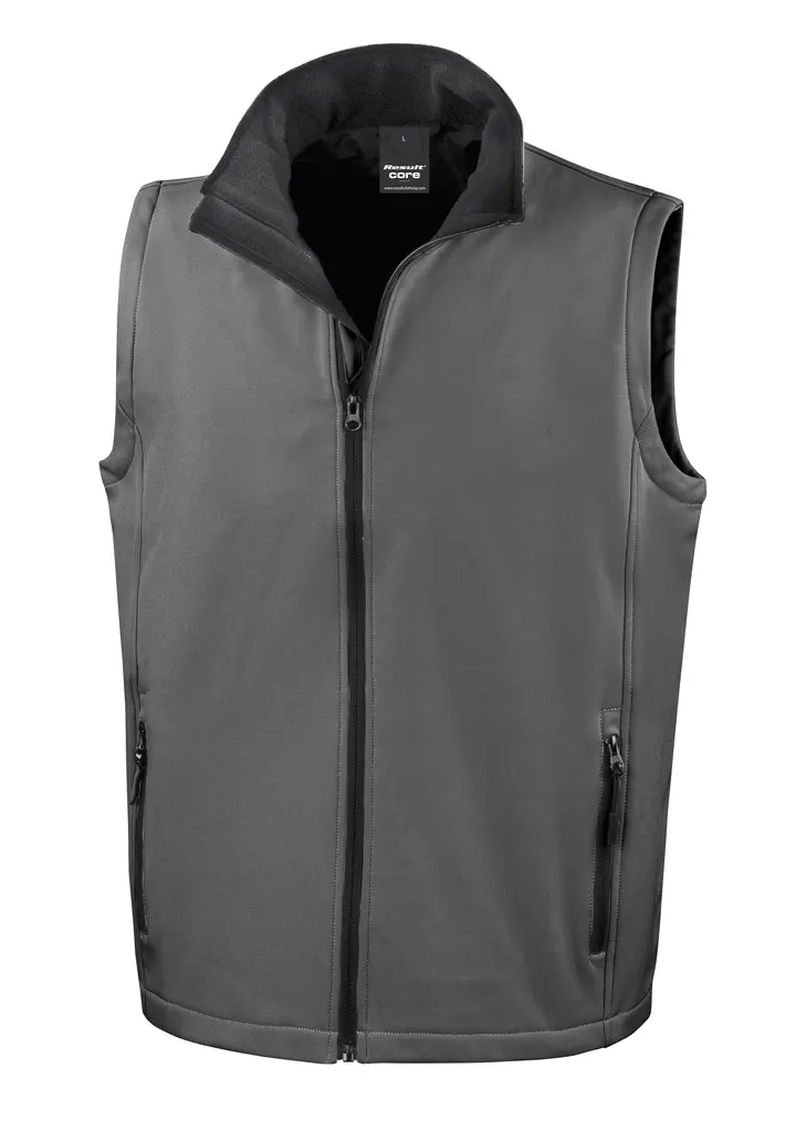 Core Printable Softshell Bodywarmer Charcoal / Black