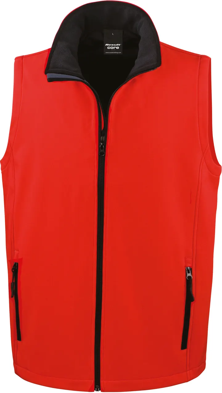 Core Printable Softshell Bodywarmer Red / Black