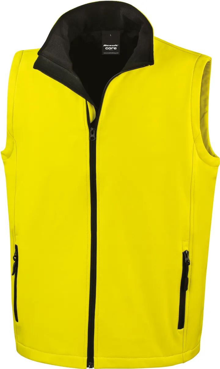 Core Printable Softshell Bodywarmer Yellow / Black