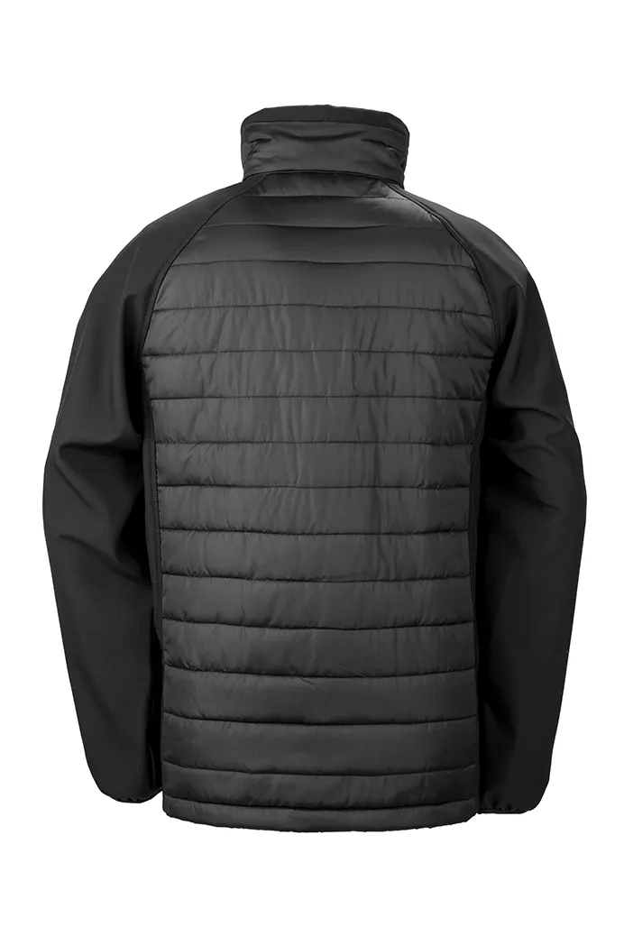 Veste softshell rembourrée black compass recyclée Black/Black