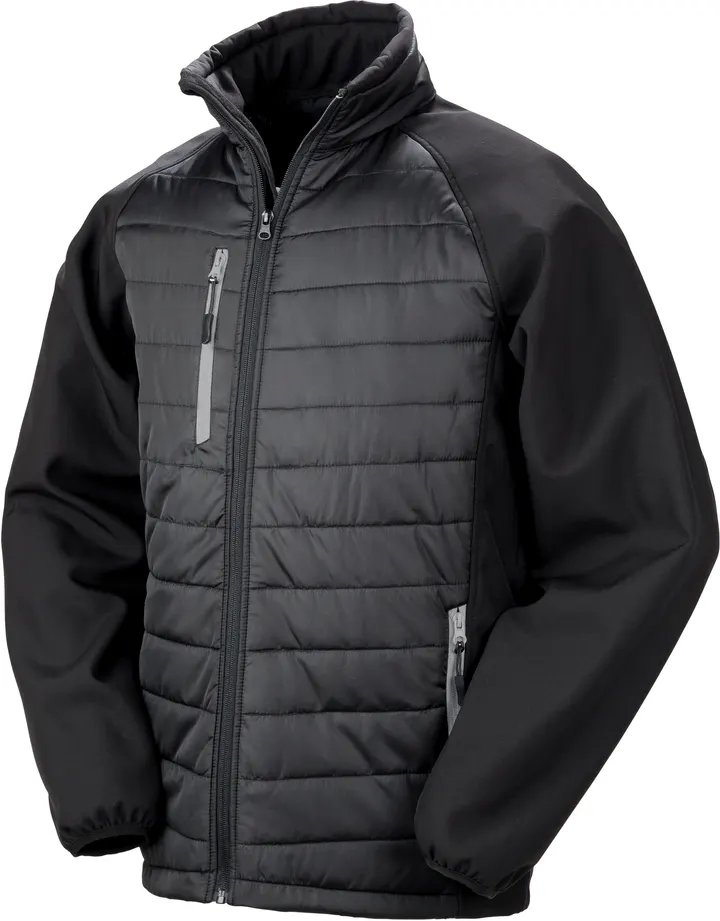 Veste softshell rembourrée black compass recyclée Black / Grey