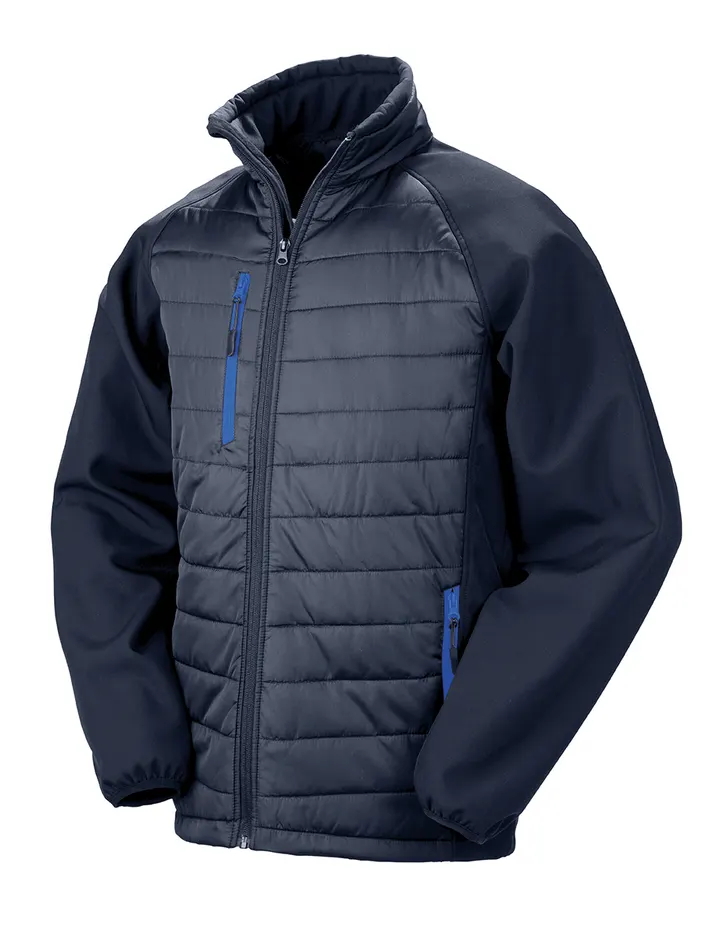 Veste softshell rembourrée black compass recyclée Navy / Royal