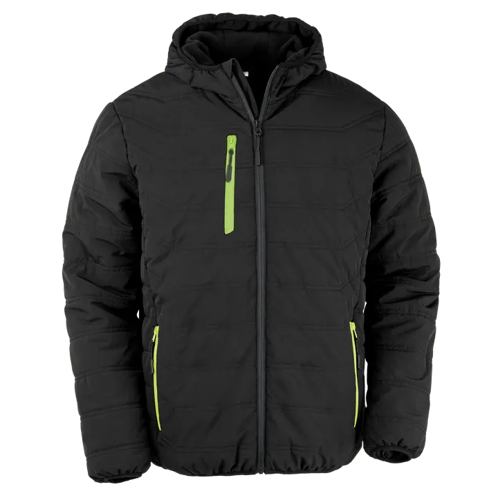 Veste matelassée black compass recyclée Black / Lime