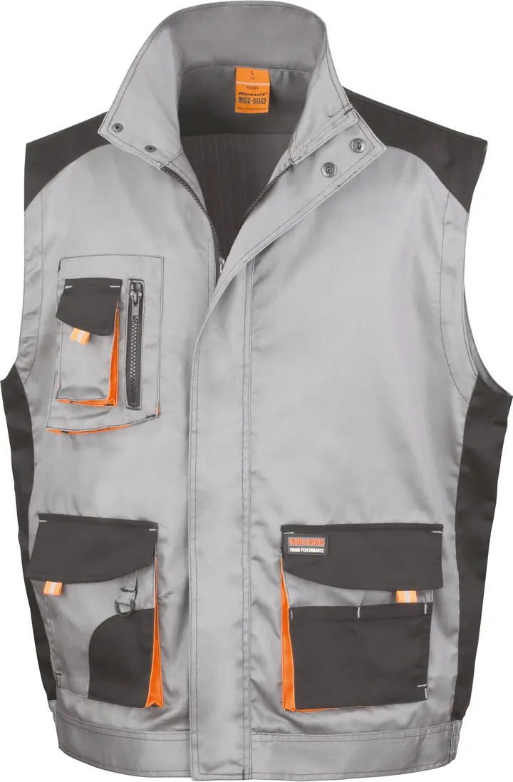Gilet multipoches Lite Grey / Black / Orange