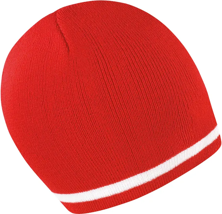 National Beanie Red / White