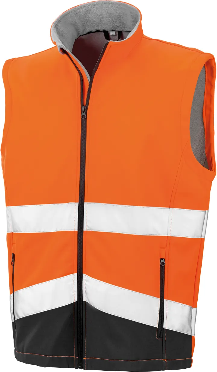 Gilet softshell High Viz Fluorescent Orange / Black