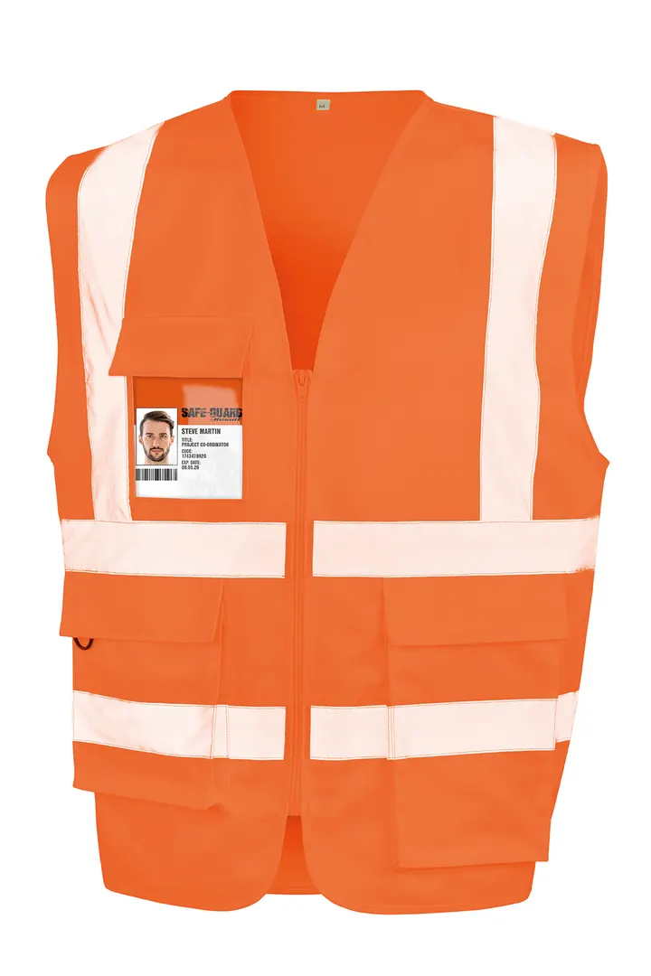 Gilet de sécurité zippé Fluorescent Orange