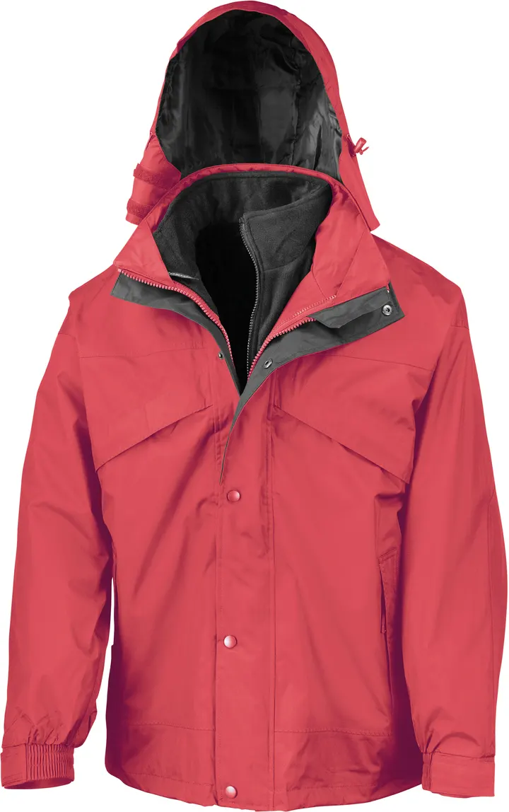 Veste 3 en 1 zip & clic Red / Black