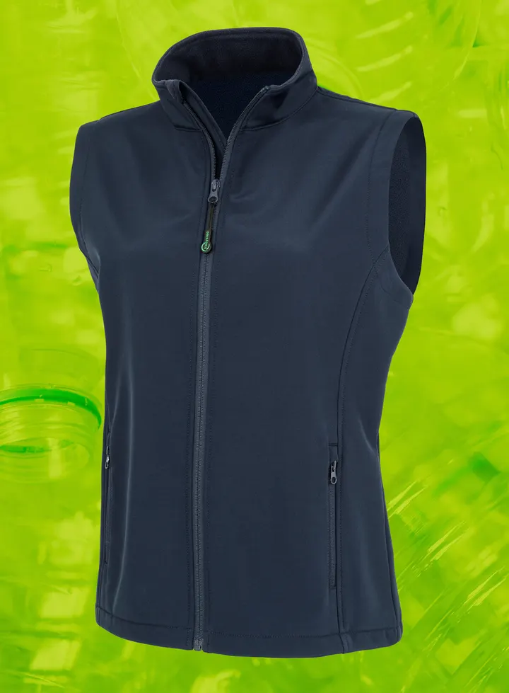 Recycelter Softshell-Bodywarmer für Damen Navy