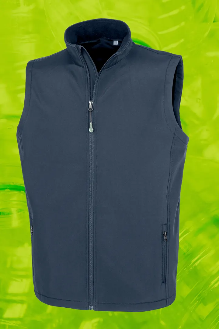 Recycelter Softshell-Bodywarmer für Herren Navy