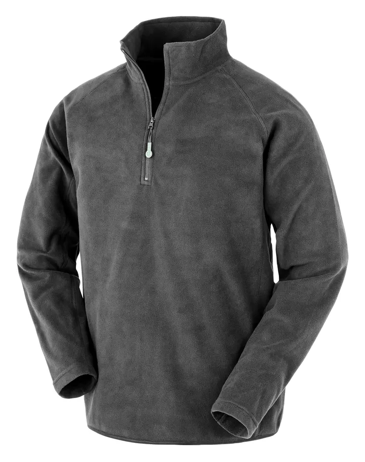 Recycelter Mikrofleece mit Reißverschlusskragen Grey
