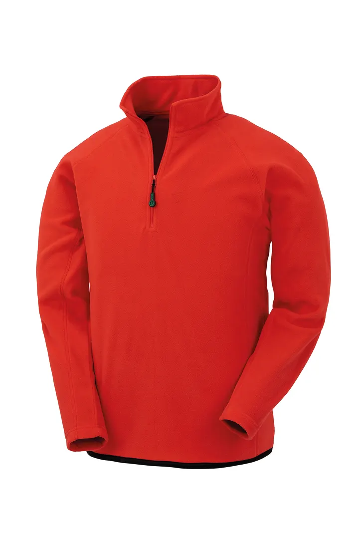 Recycelter Mikrofleece mit Reißverschlusskragen Red