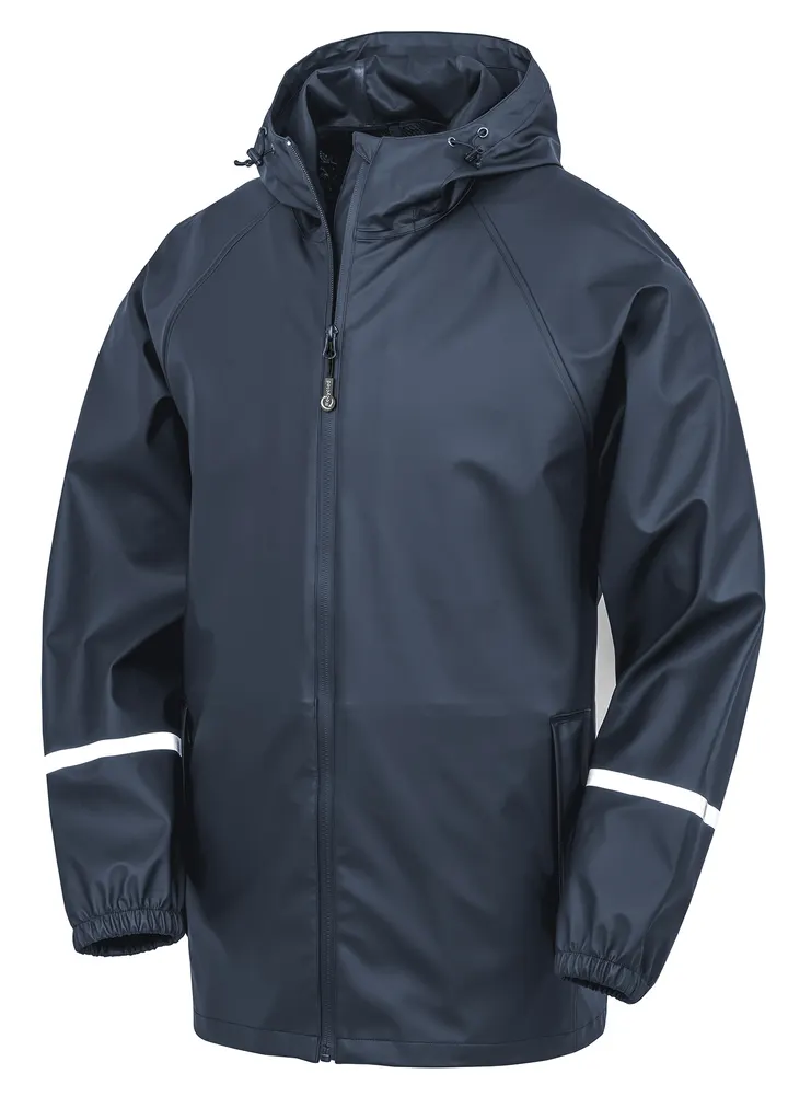 Veste imperméable Prism PU avec bandes réfléchissantes Navy