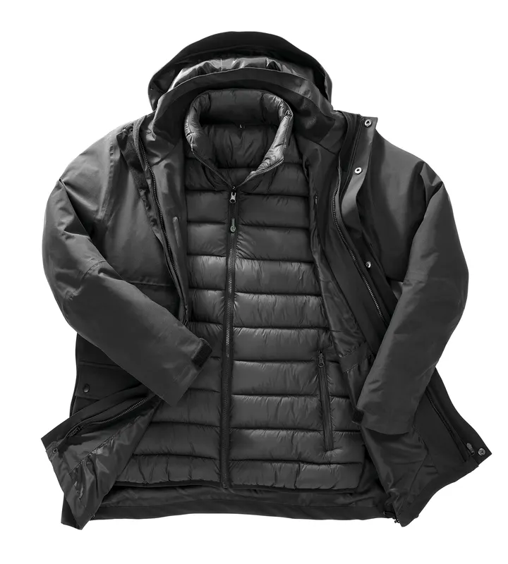 Doudoune Ripstop recyclée 3 en 1 Black