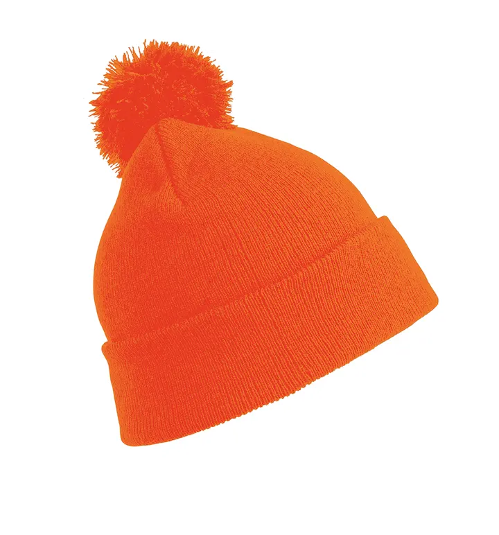 Bonnet pompon BEANIE Fluorescent Orange