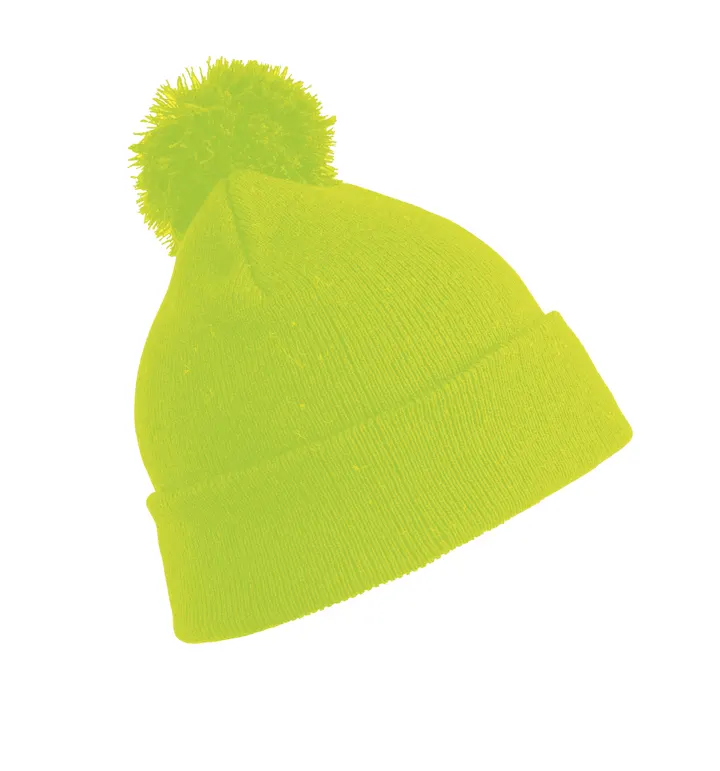 Bonnet pompon BEANIE Fluorescent Yellow