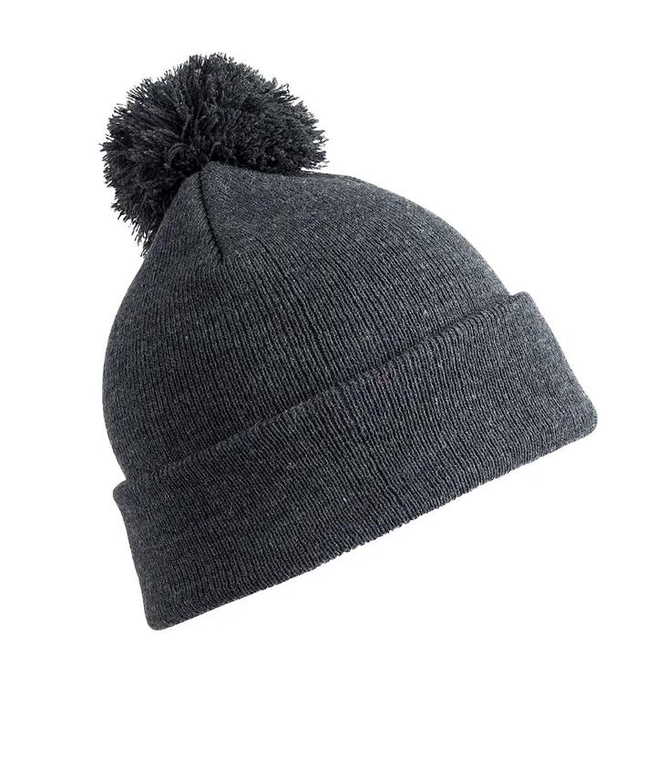 Bommelmütze Beanie Grey