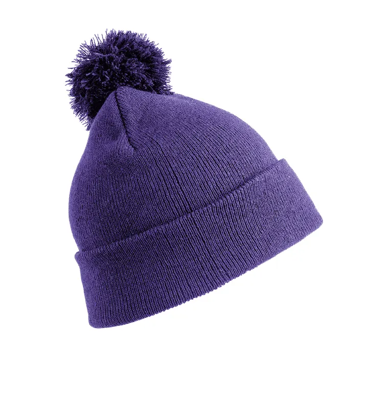 Bommelmütze Beanie Purple