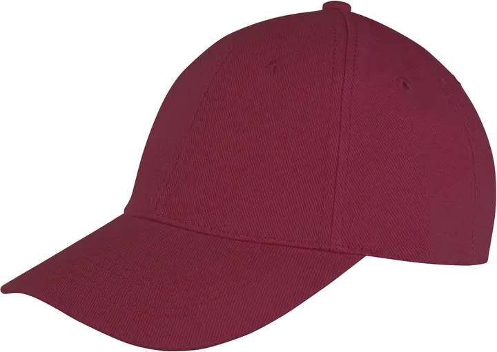 Memphis Brushed Cotton Low Profile Cap Burgundy