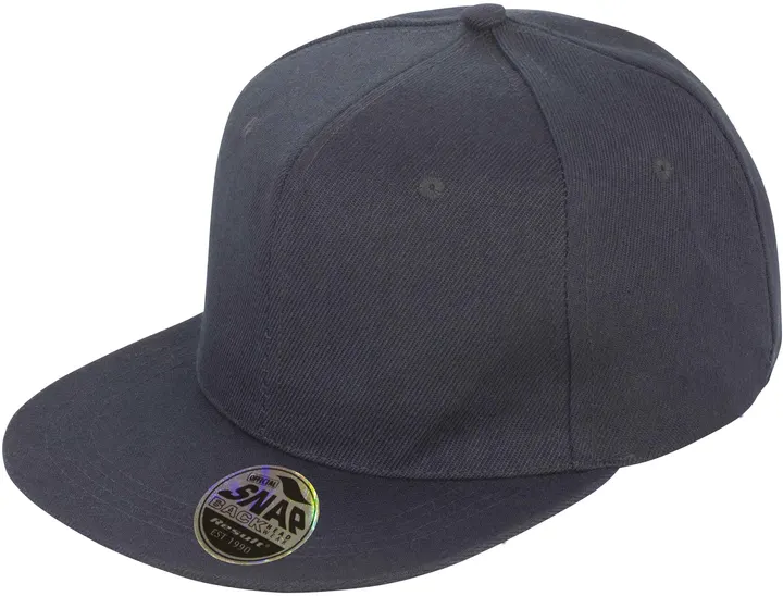 Bronx Original Flat Peak Snapback Cap Black