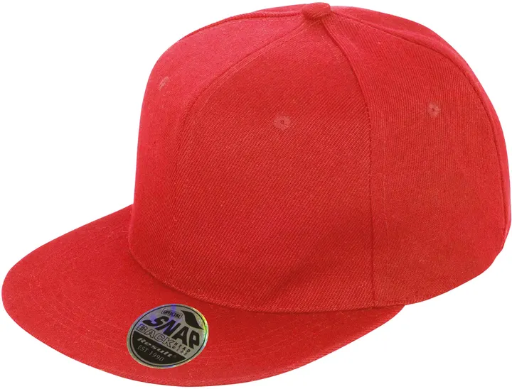 Bronx Original Flat Peak Snapback Cap Red