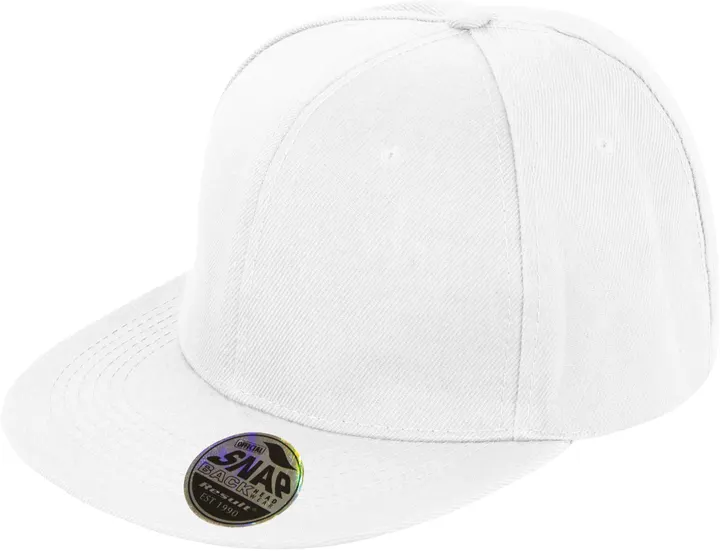 Bronx Original Flat Peak Snapback Cap White