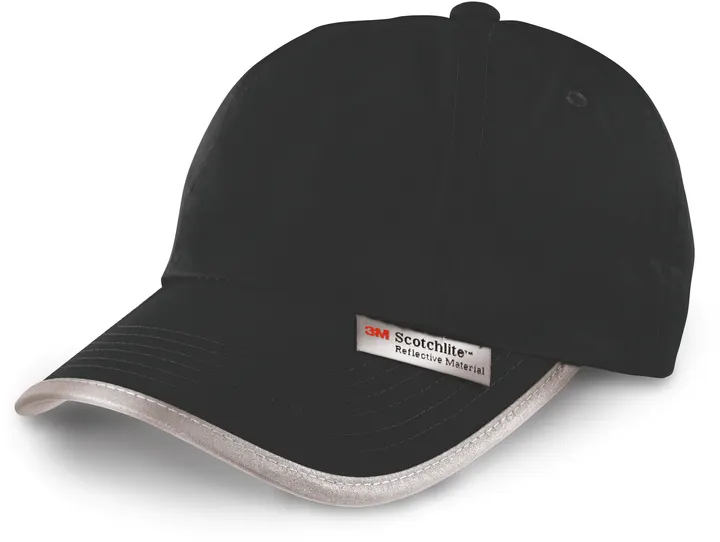Casquette avec bordures réfléchissantes Black