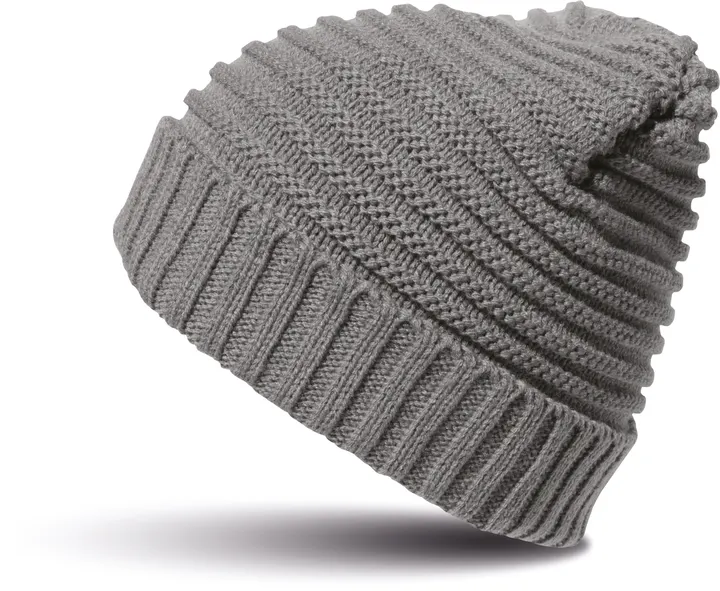 Braided knit hat Grey
