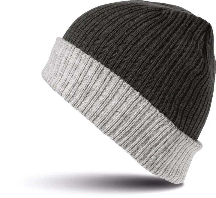 Bonnet tressé Black / Grey