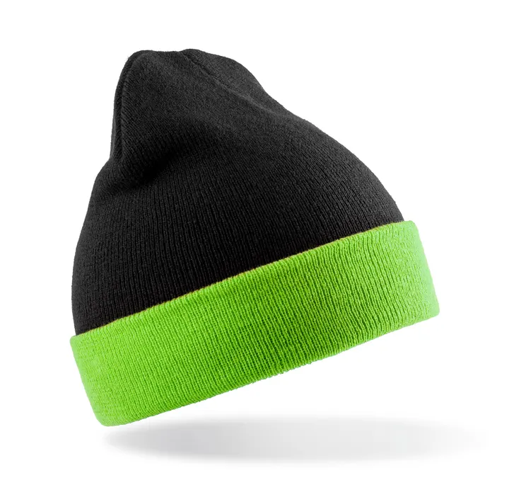 Bonnet classique recyclé Black / Lime