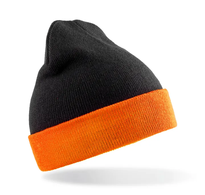 Bonnet classique recyclé Black / Orange