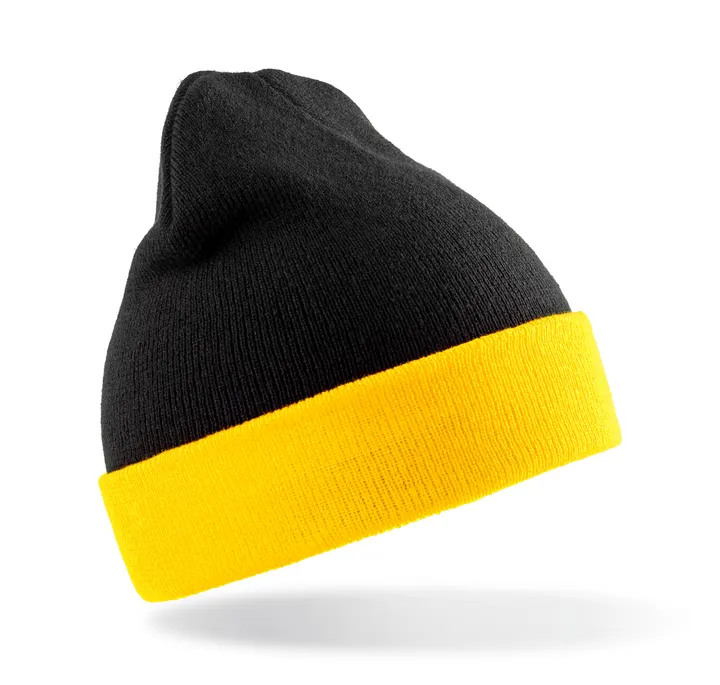 Bonnet classique recyclé Black / Yellow