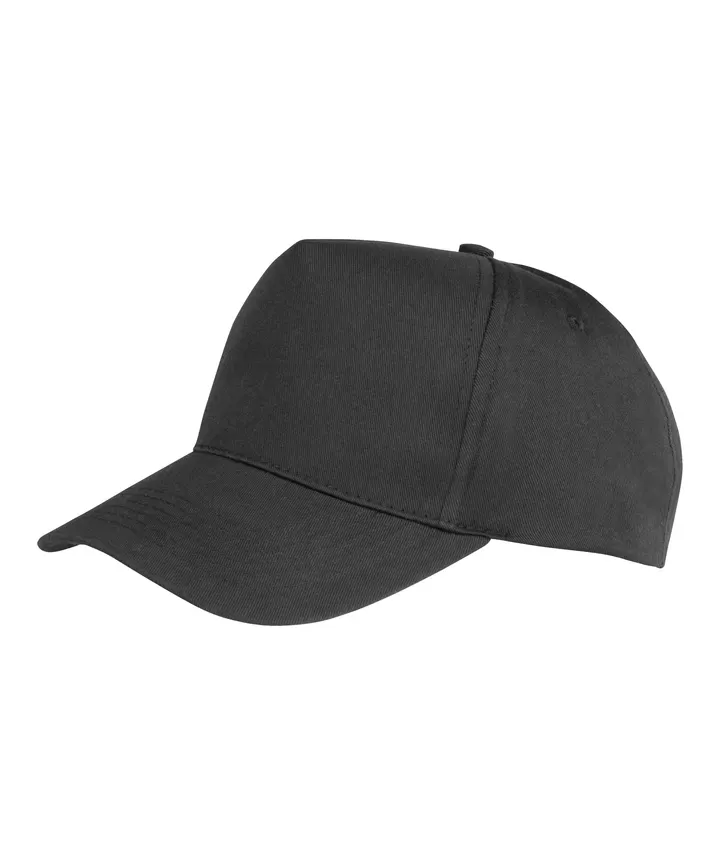 Casquette recyclée 5 panneaux enfant Black