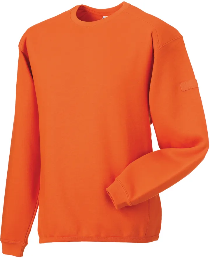 Sweat-shirt Heavy Duty col rond Orange