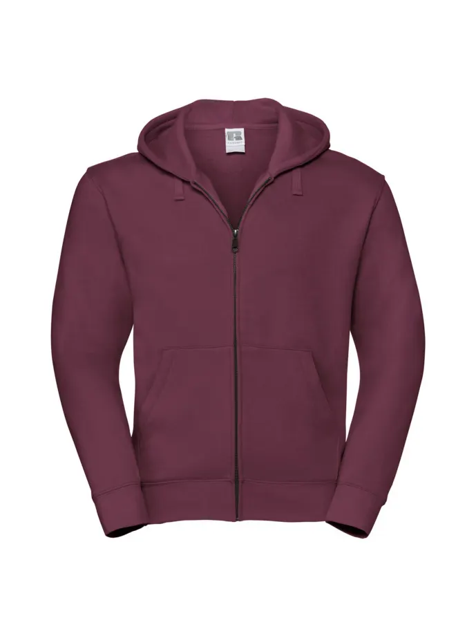 Sweat-shirt zippé capuche Authentic homme Burgundy