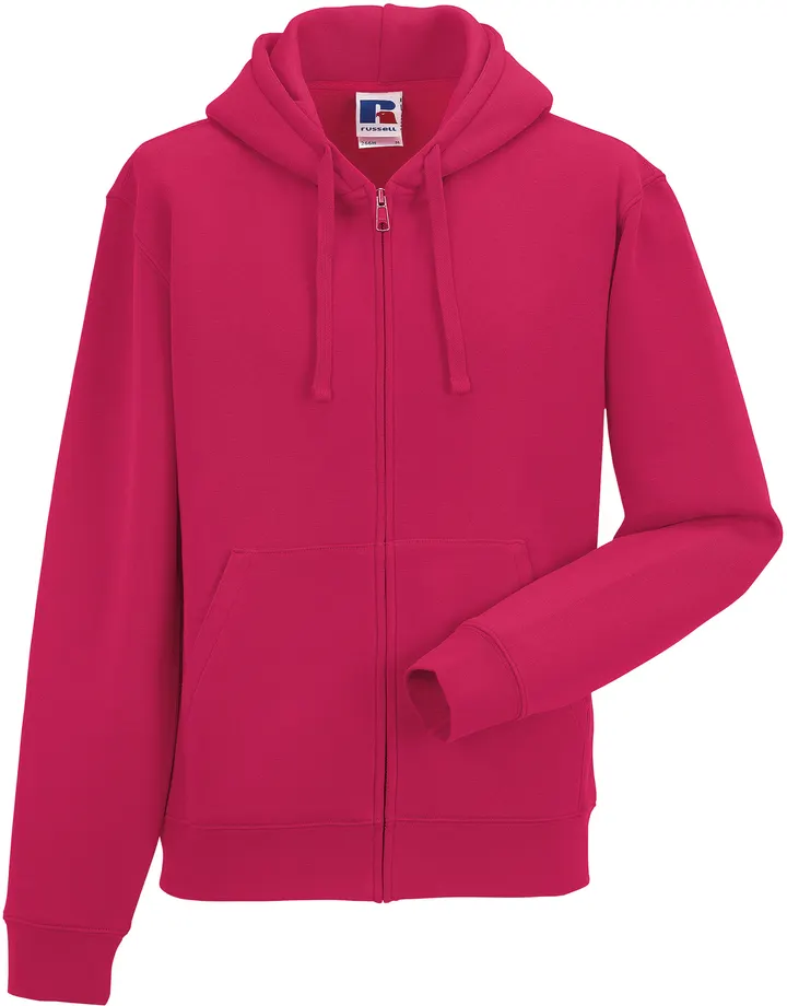 Sweat-shirt zippé capuche Authentic homme Fuchsia