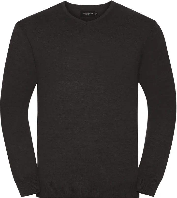 V-neck Knitted Pullover Charcoal Marl