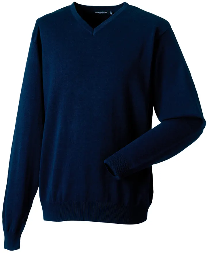 V-neck Knitted Pullover French Navy