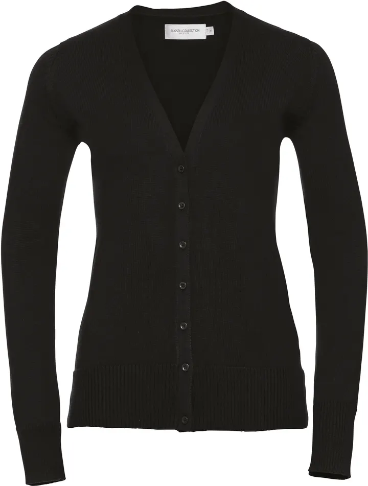 Ladies' V-neck Knitted Cardigan Black