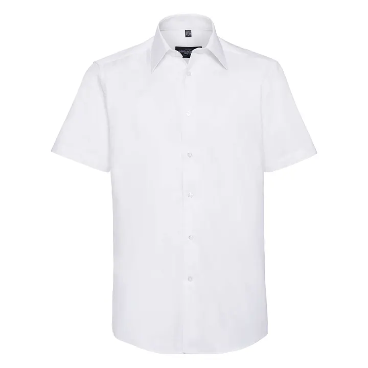 Tailliertes Oxford Hemd -⁠ Kurzarm White