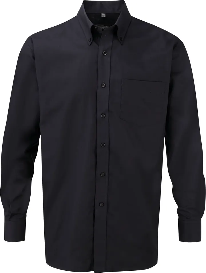Men's Long Sleeve Easy Care Oxford Shirt Black