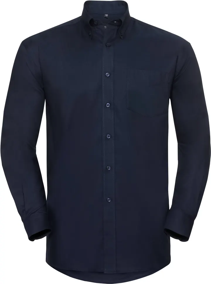 Men's Long Sleeve Easy Care Oxford Shirt Bright Navy