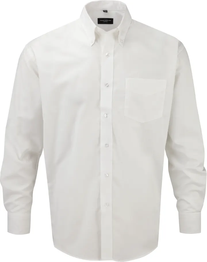 Men's Long Sleeve Easy Care Oxford Shirt White
