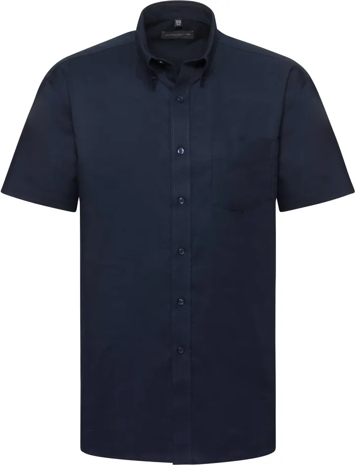 Men's Short Sleeve Easy Care Oxford Shirt Bright Navy